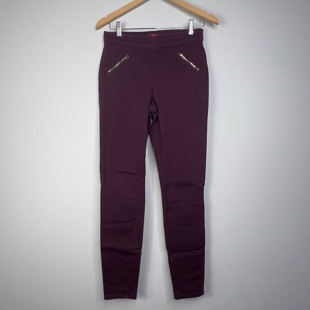 Jennifer Lopez JLO Womens Size 6L Burgundy Mid Rise Stretch Pull On Jeggings